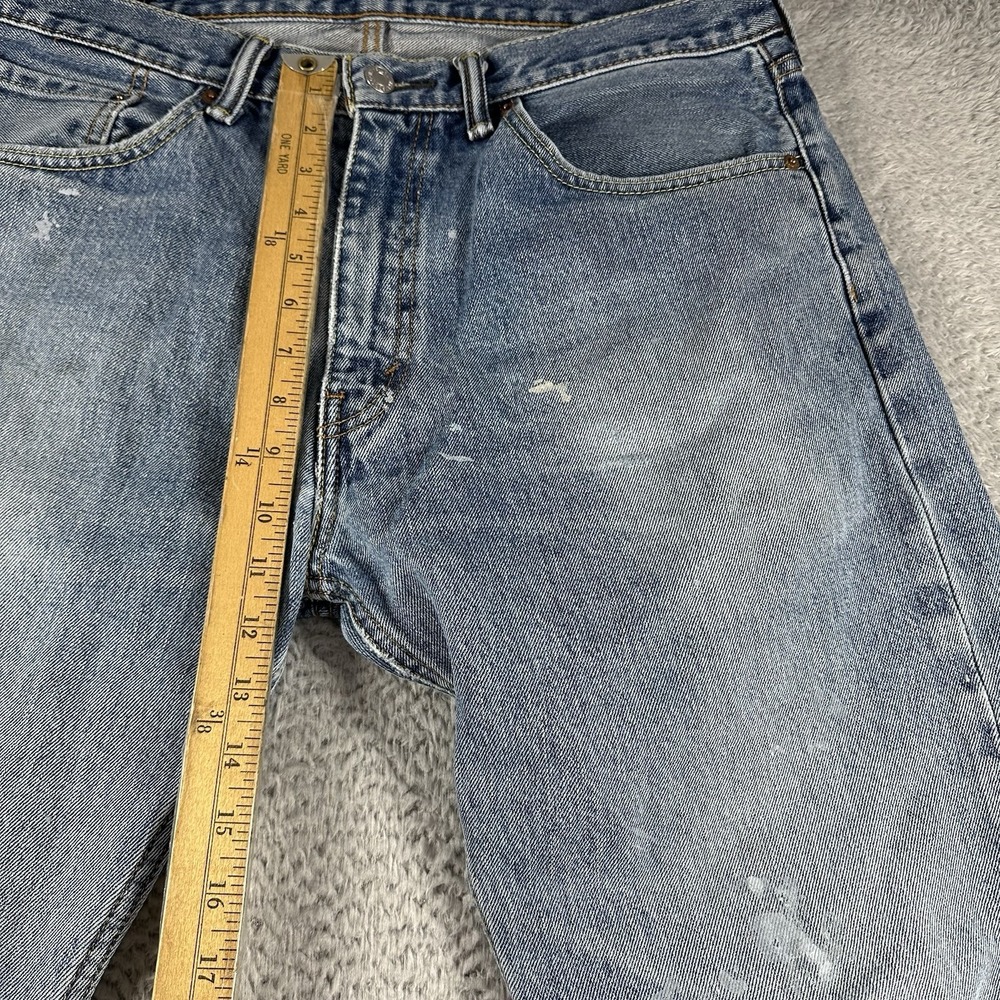 Levi's 505 Jeans Mens 36x34 Blue Paint Stain Artist‎ Art Distress Painter - Picture 4 of 12